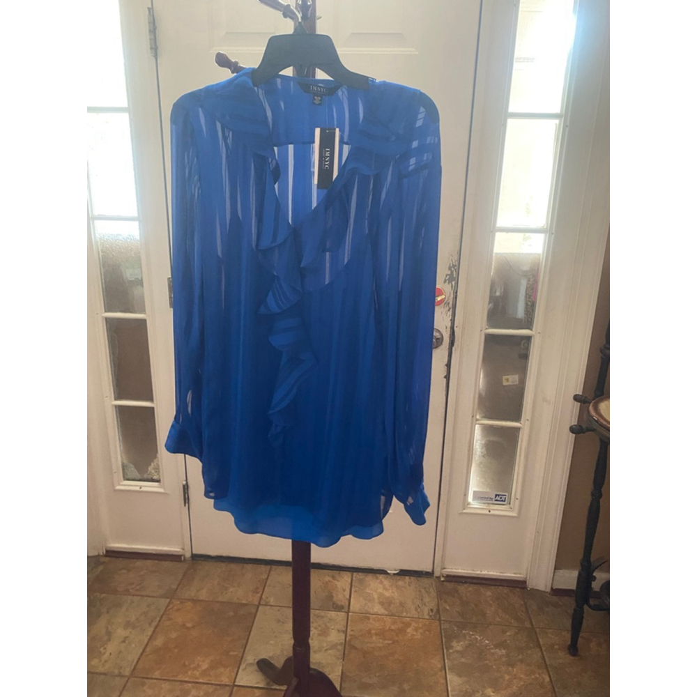 Women's IMNYC Isaac Mizrahi Blue Blouse XL